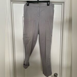 Chico’s Zenergy straight leg convertible crops capris size 2 or US 12 stone grey